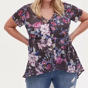 Torrid Floral Tunic Top - Plus Size 00